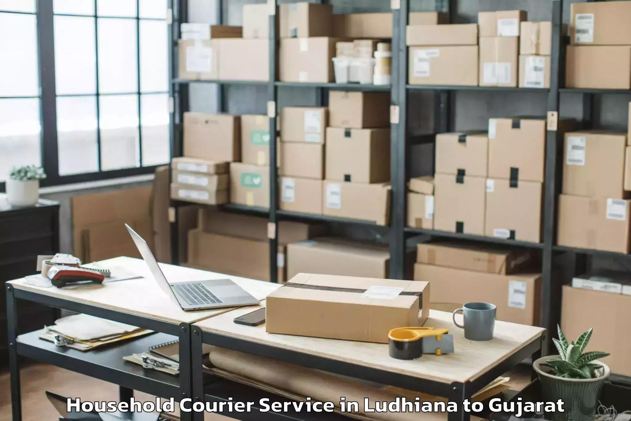 Leading Ludhiana to Deendayal Port Trust Household Courier Provider